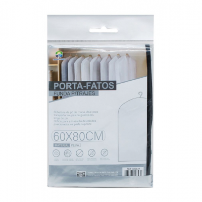 Porta-fatos transparente s/fecho de correr - 60cm*80cm