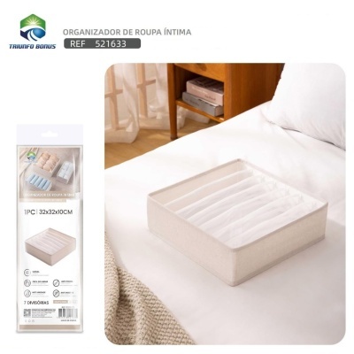 Caixa com 7 divisórias 32x32x10cm  - 521633