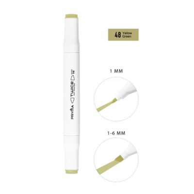 Marcador dupla ponta - 48 - Yellow Green