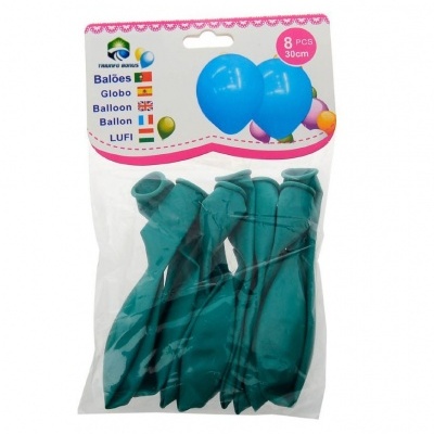 Balão Turquesa 30cm 8PCS  - 312415