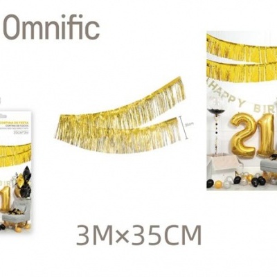 Cortina decorativa dourada - 345154