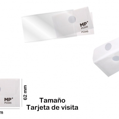 Pasta tamanho cartão c/velcro transparente 2PCS -PC045