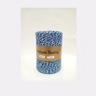 Linha Barb. Beatriz 2.0mm (Azul e Branco) - Cor 35