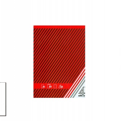 Bloco de apontamentos liso 4office A5 80 fls