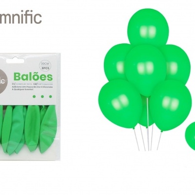 Balão Verde Claro 30cm 8PCS  - 312361