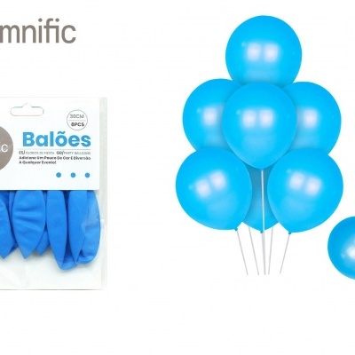 Balão Azul 30cm 8PCS  - 312385