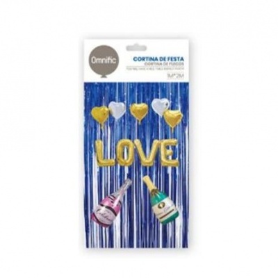 Cortina decorativa azul - 345130