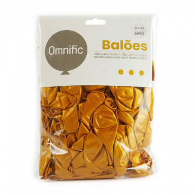 Balão Dourado 30cm 50PCS - 312651