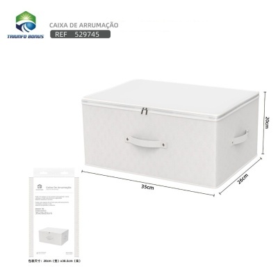 Caixa de arrumação c/zip 35x26x20cm - 529745