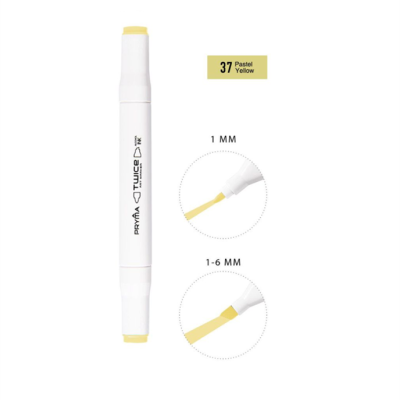 Marcador dupla ponta - 37 - Pastel Yellow