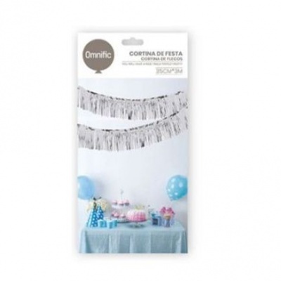 Cortina decorativa prateada - 345161