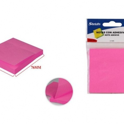 Bloco de nota adesivo Rosa 76mm*76mm 100Fls - 688903