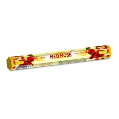 Incenso Tulasi Hecagonal -  Rosa Vermelha