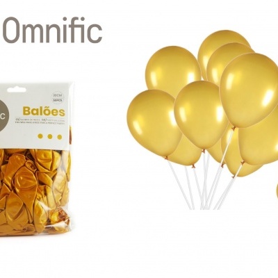 Balão Dourado 30cm 50PCS - 312651