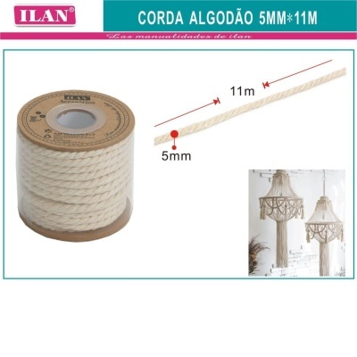 Corda de Algodão - 5mm x 11m