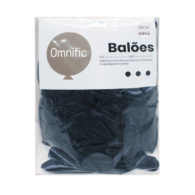 Balão Preto 50PCS 30cm - 312507