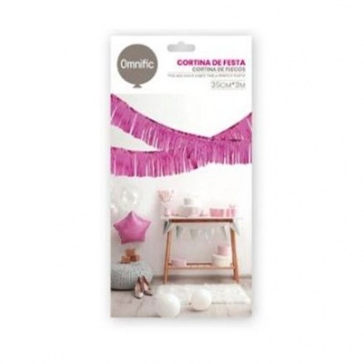 Cortina decorativa rosa - 345178