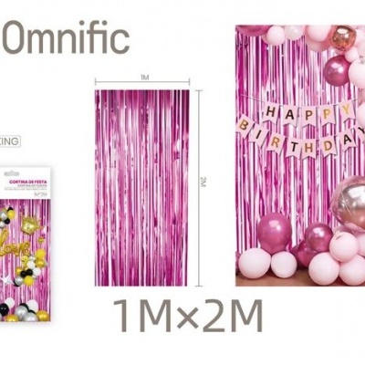 Cortina decorativa rosa - 345123