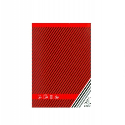 Bloco de apontamentos quadriculado 4office A4 80 fls