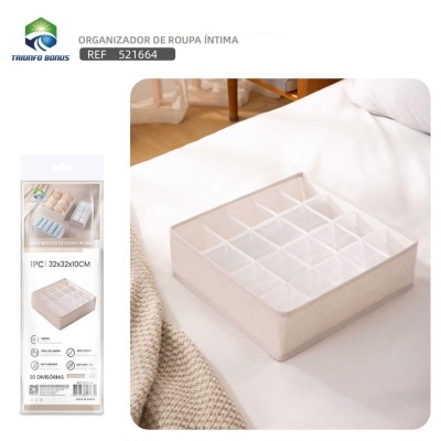 Caixa com 20 divisórias 32x32x10cm  - 521664