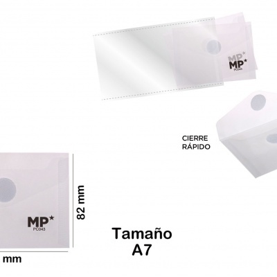 Pasta A7 c/velcro transparente 2PCS -PC043