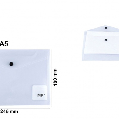 Pasta A5 c/botão transparente -PC030