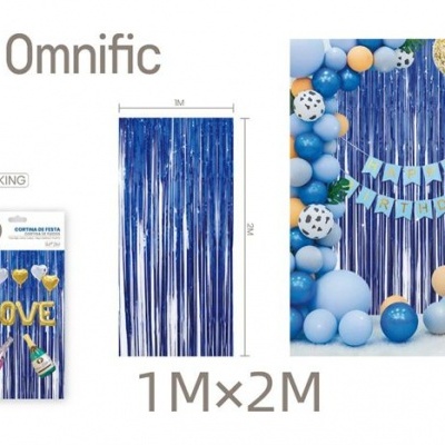 Cortina decorativa azul - 345130