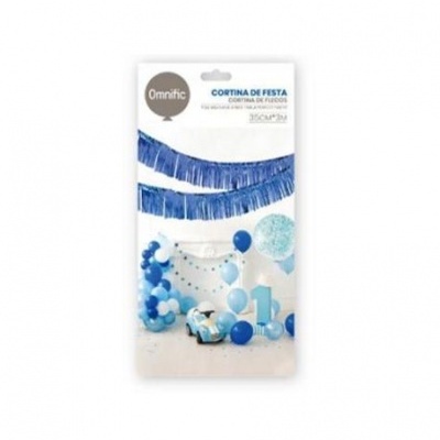 Cortina decorativa azul - 345185