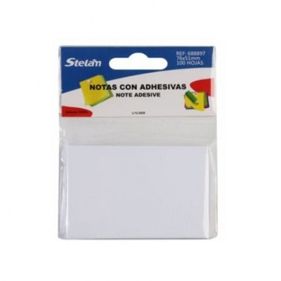 Bloco de nota adesivo Branco 76mm*51mm 100Fls - 688897