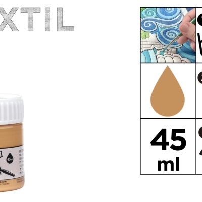 Tinta Têxtil - Dourado Metalizado