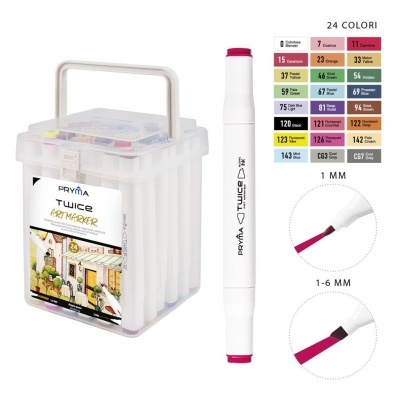 Marcador dupla ponta 24PCS