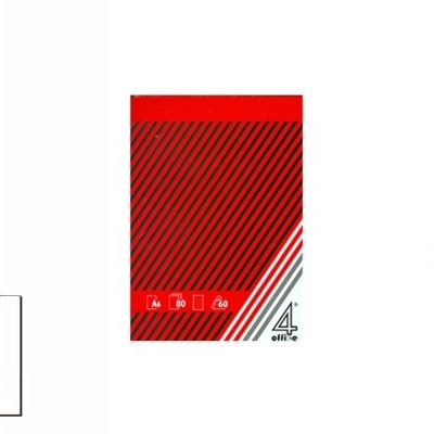 Bloco de apontamentos liso 4office A6 80 fls