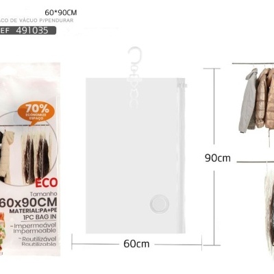 Saco de vácuo c/gancho 60x90cm - 491035