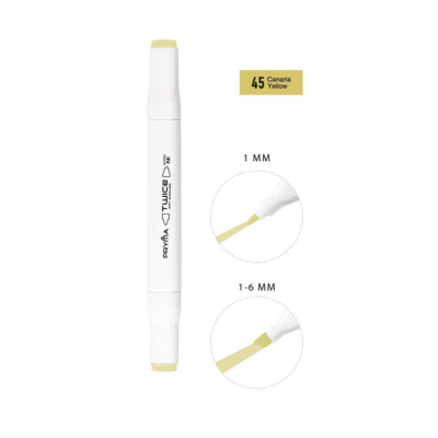 Marcador dupla ponta - 45 - Canaria Yellow