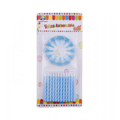 Vela de aniversário Azul 24PCS - 433219