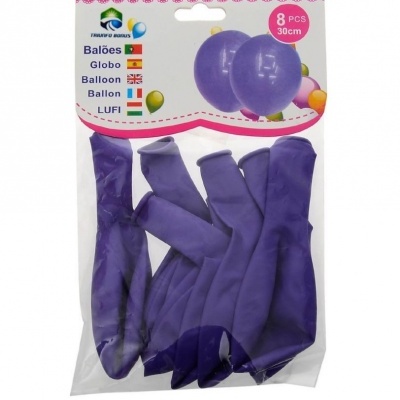 Balão Roxo 30cm 8PCS  - 312408
