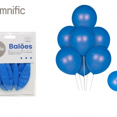 Balão Azul Escuro 30cm 8PCS  - 312378