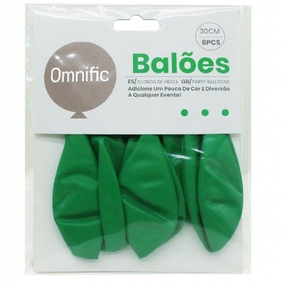 Balão Verde Escuro 30cm 8PCS  - 312354
