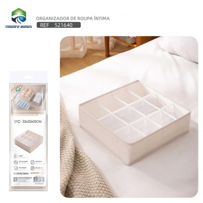 Caixa com 12 divisórias 32x32x10cm  - 521640