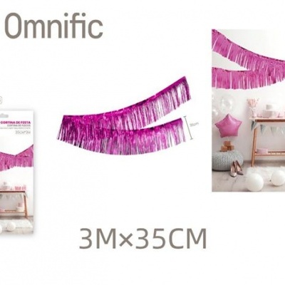 Cortina decorativa rosa - 345178