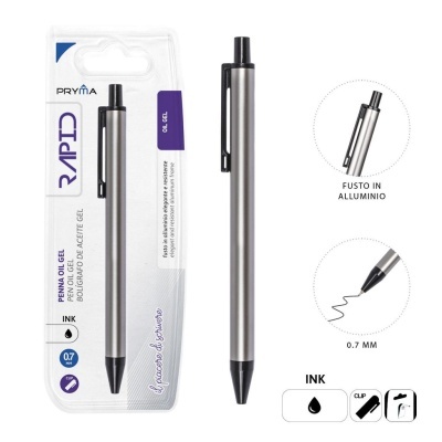 Caneta Oil Gel Preto