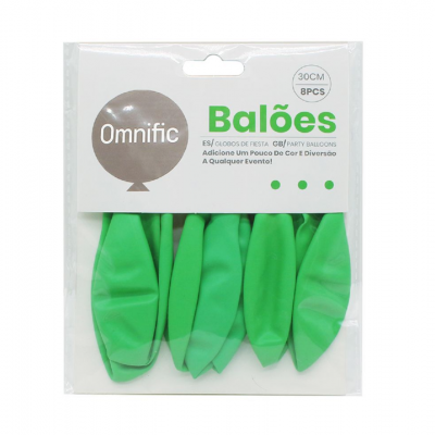 Balão Verde Claro 30cm 8PCS  - 312361
