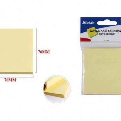 Bloco de nota adesivo Amarelo 76mm*76mm 100Fls- 686447