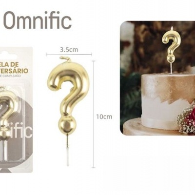 Vela de interrogação - Dourada