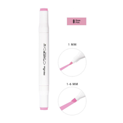 Marcador dupla ponta - 8 - Rose Pink