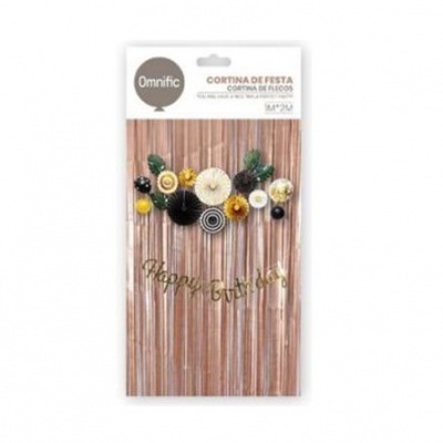 Cortina decorativa champanhe - 437095