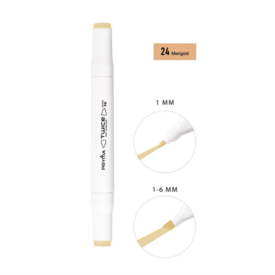 Marcador dupla ponta - 24 - Marigold