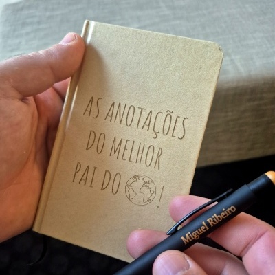 Kit Caderninho + caneta Dia do Pai!