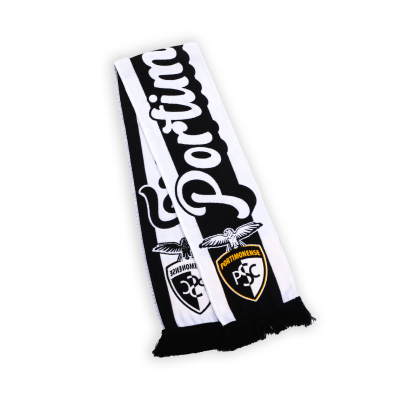 Cachecol HD Portimonense Preto e Branco