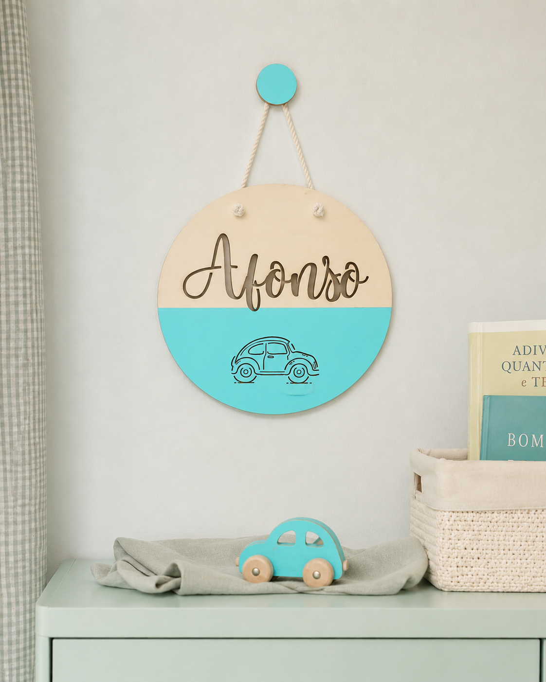 Placa com Nome Personalizado em Madeira - Decoração de Quarto de Bebé ou Criança Placa com Nome Personalizado em Madeira - Decoração de Quarto de Bebé ou Criança
